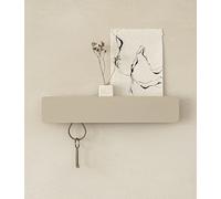 Kazai. Porte Clef Mural 'Kian' | Design Minimaliste d’Accroche Clef Mural de Berlin | Porte Clé Mural Moderne avec Plateau en Métal | Rangement Clef comme Meuble de Couloir pour le Mur | Sable Taupe