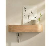Kazai. Porte Clef Mural 'Toke' | Design Minimaliste d’Accroche Clef Mural de Berlin | Porte Clé Mural Moderne avec Étagère en Bois | Rangement Clef comme Meuble de Couloir pour le Mur | Chêne