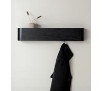 Kazai. Porte-Manteau Mural Bois 'Toke' | Design Moderne avec Crochets Muraux Cachés | Panneau en Placage de Bois Massif | Chêne, noir