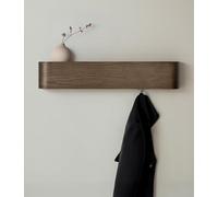 Kazai. Porte-Manteau Mural Bois 'Toke' | Design Moderne avec Crochets Muraux Cachés | Panneau en Placage de Bois Massif | Chêne, foncé