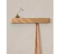 Kazai. Porte-Manteau Mural Bois 'Toke' | Design Moderne avec Crochets Muraux Cachés | Panneau en Placage de Bois Massif | Chêne