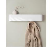 Kazai. Porte-Manteau Mural Bois 'Toke' | Design Moderne avec Crochets Muraux Cachés | Panneau en Placage de Bois Massif | Blanc