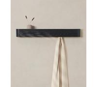 Kazai. Porte-Manteau Mural Bois 'Toke' | Design Moderne avec Crochets Muraux Cachés | Panneau en Placage de Bois Massif | Chêne, noir