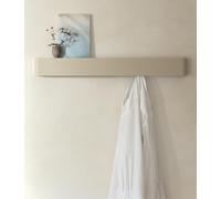 Kazai. Porte manteau mural design 'Tone' | Porte-manteau moderne avec crochets cachés et étagère murale | Patère en métal design pour entrée | Patère murale pour montage mural | Sable Taupe