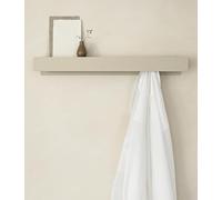 Kazai. Porte Manteau Mural 'Kian' | Moderne avec Crochets Dissimulés et Étagère | Patère Design en Métal | Pour Porte et Fixation Murale | Sable Taupe