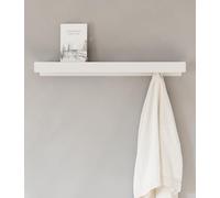 Kazai. Porte Manteau Mural 'Kian' | Moderne avec Crochets Dissimulés et Étagère | Patère Design en Métal | Pour Porte et Fixation Murale | Blanc