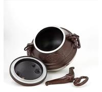 Kazan 15L (11,8L) – Chaudron afghan avec revêtement antiadhésif | Casserole en aluminium pour gaz, barbecue et camping | Bicolore, facile à nettoyer