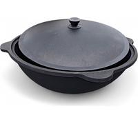 Kazan fonte 12 litres avec couvercle en aluminium Kazan ouzbek fond rond