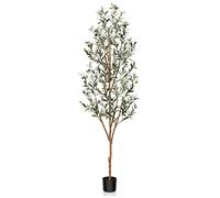 Kazeila Olivier Artificiel 180cm Plantes Artificielles Interieur Plante Artificielle Fausse Plante Décoration Interieur Maison Balcon Déco(1PACK)
