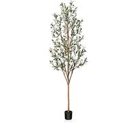Kazeila Olivier Artificiel 210cm Plantes Artificielles Interieur Plante Artificielle Fausse Plante Décoration Interieur Maison Balcon Déco(1PACK)
