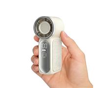 Kazoeju Mini ventilateur personnel portable rechargeable - Taille de poche - Petit ventilateur turbo à main avec 6 vitesses/affichage LED/cordon - Mini ventilateur pour voyage, maison, maquillage
