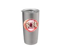 Kazoku Kanji Pinceau rond pour calligraphie japonaise Gobelet isotherme en acier inoxydable double paroi
