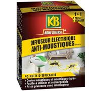 KB Home Defense Diffuseur Électrique Anti-Moustiques Pral+ | Jusqu'à 45 nuits de protection contre les moustiques.