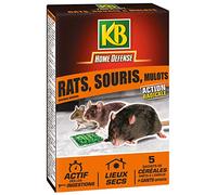 KB Home Defense Grains Broma Anti-Rats Souris Mulots 125 g | Action rapide contre rats, souris et mulots dès la première ingestion.