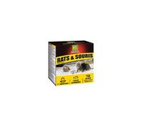 KB Home Defense RASOBLO Blocs appât anti-rats et souris - 240 g (12 x 20 g) - Prêts à l'emploi