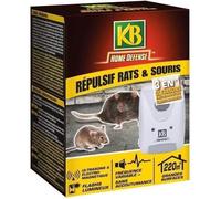 KB - Répulsif pour rats et souris HDULT220 3 en 1 ultrasons ondes électromagnétiques flash 220 m²