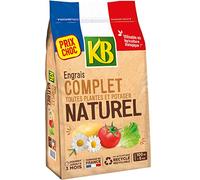 KB KBCOMP5 - Engrais Granulés Complet UAB 5 kg - Pour 3 mois de nourriture équilibrée - Pour des fruits et légumes plus abondants - Formule 100% naturelle - Pour 100m² fertilisés - Fabriqué en France