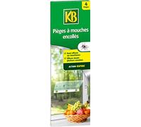 KB KBMOUCHE - Pièges Encollés Anti-Mouches sans Insecticide x4 - Pièges discrets - Elimine Les moucherons, Mouches et Insectes Volants - Efficace Plusieurs semaines - Action Rapide - Produit Naturel