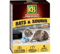 KB Blocs anti-rats et souris Home Defense Rasofloc – 200 g (8 x 25 g) – Ultra efficace
