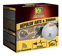 KB Répulsif rats et souris – HOME DEFENSE HDULT60 – Ultrasons 60m² – Action permanente