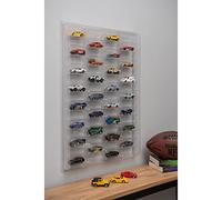 KB Tools Vitrine compatible avec Hot Wheels - Étagère de rangement pour jouets avec 60 emplacements - Boîte de rangement cube en plastique robuste et durable - Design moderne et couleurs