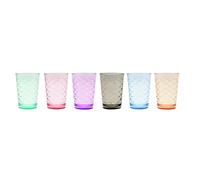 KB8 Lot de 6 verres couleur RING Gobelets à Eau, thé, Jus, Soda, Cocktail 20 cl - VERRRI015