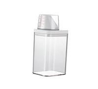 KBOLAE Récipient de stockage de riz avec tasse à mesurer Distributeur de détergent à lessive M (1100 ml), blanc, Blanc, 1100 ml, 1100ml, comme description