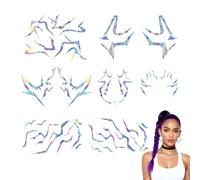 KBRPEY Tatouage Ephemere Femme Cosplay Temporaire Faux Tatouage Autocollants Motifs Tendance Effet Dégradé Papier Soluble Fête Halloween 10 Pièces