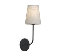 KBUUKYYXouy Applique murale industrielle rustique classique simple avec évasée Fun l Li n Fab Shade lampes de table de chevet for chambres à coucher lecture de chevet(Black)