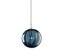 KBUUKYYXouy Lampe à suspension boule ronde, luminaire suspendu de ferme style américain vintage - sphérique en verre for salle manger, chevet, placard, cuisine(Blue-s)