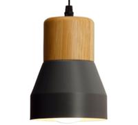 KBUUKYYXouy Lampe suspendue moderne de couleur Macaron, lustre décoratif en bois simple, mini plafonnier mignon, abat-jour métal coloré, luminaires d'éclairage domestique for salle à manger(Dark)