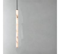 KBUUKYYXouy Lampes suspendues en marbre au décor moderne, petites lampes longues pierre for chambre à coucher et salle manger(Neutral Light,L60cm)