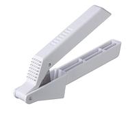 KC BLUE Kitchen Craft - Presse-Ail en Plastique avec Métal Incrusté, 16 x 4 cm - Blanc