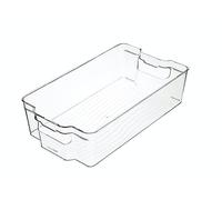 KC BLUE KitchenCraft - Bac de Rangement pour Réfrigérateur, Plastique Transparent, 21 x 37,5 x 10 cm
