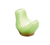 KC BLUE KitchenCraft Ceramic Dinosaur-Shaped Novelty Egg Cup, 7 x 5 x 7 cm (3" x 2" x 3") - Green