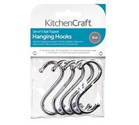 KC BLUE KitchenCraft - Crochets en Forme de S en Métal Plaqué Chrome, Taille Moyenne (8 cm), Lot de 5