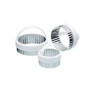 KC BLUE KitchenCraft - Emporte-Pièces Ondulés, Acier Inoxydable, Poignée en Plastique, Lot de 3
