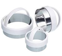 KC BLUE KitchenCraft - Lot de 3 Emporte-Pièces Ronds en Acier Inoxydable avec Poignée en Plastique