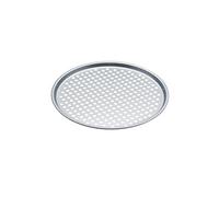 KC BLUE KitchenCraft - Plaque à Pizza Perforée en Acier au Carbone, 33 cm