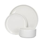 Mikasa – Service de table Camberlie – Porcelaine blanche, style scandinave – 12 pièces (MKCAM12PC)