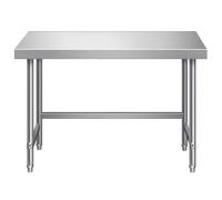 KCCRHIN Table De Travail en INOX Hauteur 80 Cm,Table De Préparation des Aliments en Métallique, Table De Cuisine Professionnelle,Plan De Travail INOX pour Industrie,Restauration,100x40x80cm