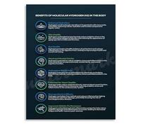 KCDFDVJFBM About Hydrogen H2 Poster Health Science Educational Chart Canvas Wall-Art for Doctor Office Gym Waiting Room(Framed,08x12inch(20x30cm))