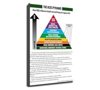 KCDFDVJFBM Adverse Childhood Experiences ACEs Pyramid Chart Psychology Educational Poster Mental Health Awareness Wall-Art Office Decor(Unframed,12x18inch(30x45cm))