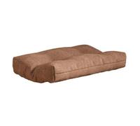 KCHFEVQ Repose-pieds Pliante Tabouret Ottomane Banc Bas Banc Repose-jambes avec Armature en Bois et Coussin Épais en Lin Aéré Démontable pour Nettoyage, Array, Marron, style to 5
