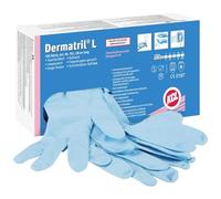 KCL Honeywell Dermatril® 741 Gants de Protection Chimique en Nitrile, Jetables, Imperméables, Sans Poudre, Bleu, Taille 11XXL, 074111081C (Boîte de 100 Pièces)