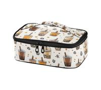 Kcldeci Boîte à déjeuner isotherme pour garçons et filles Boba Pearl Milk Tea Boîte à déjeuner pour l'école
