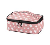 Kcldeci Boîte à déjeuner isotherme pour garçons et filles - Motif étoile blanche sur rose - Pour l'école
