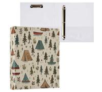 Kcldeci Classeur à 3 anneaux à couverture rigide, motif dessin animé, arbre, 3,8 cm, anneaux ronds de 3,8 cm, 200 feuilles pour bureau/maison/rentrée scolaire