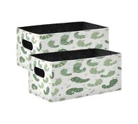 Kcldeci Lot de 2 paniers de rangement robustes et pliables en forme de chenilles mignonnes pour étagères, placard, chambre d'enfant