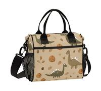 Kcldeci Sac à déjeuner isotherme pour enfants, filles, garçons, dinosaures et biscuits, petits sacs bento pour l'école, le pique-nique, taille S